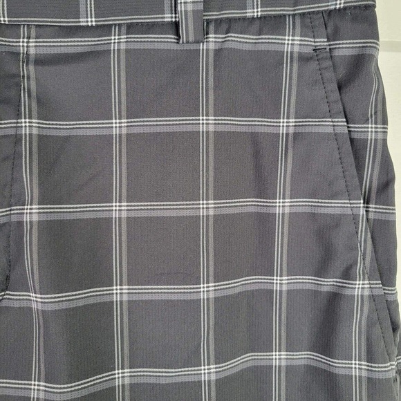 Nike Shorts Mens 30 Plaid Dri Fit Golf Chino Standard Fit Lightweight Zip Tech - Picture 9 of 10